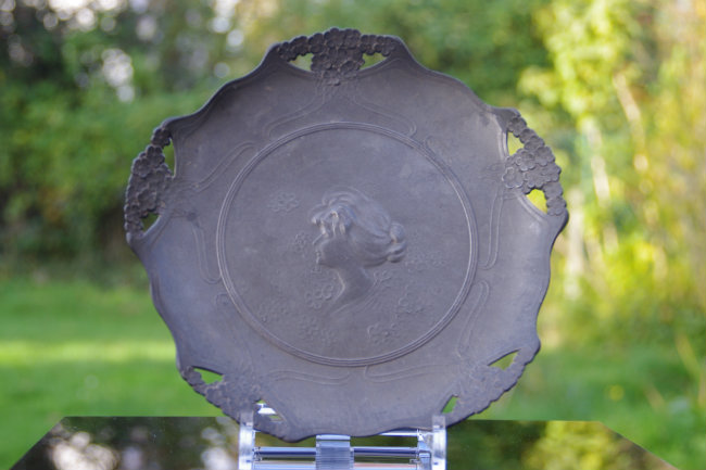 Pewter Art nouveau plate